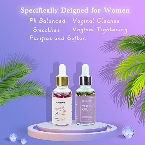 2 Packs Yoni Oil for Women, All Natural Feminine Oil Intimate Deodorant for Women, Remove Odor, Ph Balanced yonisayo