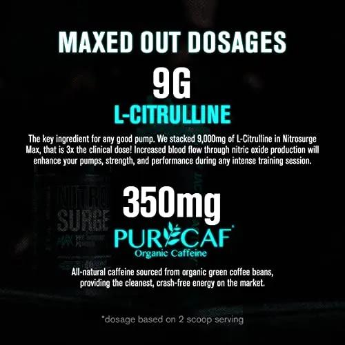 Jacked Factory Nitrosurge Max Nootropic Pre Workout Powder - Premium Pre Workout Jacked Factory