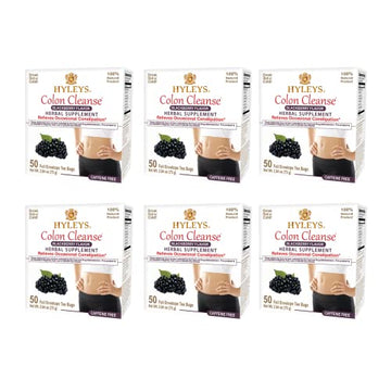 Hyleys Colon Cleanse Tea Blackberry Flavor - 50 Tea Bags (6 Pack - 300 Tea Bags Total)