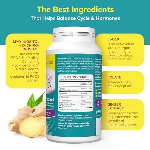 CONCEIVE PLUS Womens Ovulation Support - PCOS Supplement for Fertility