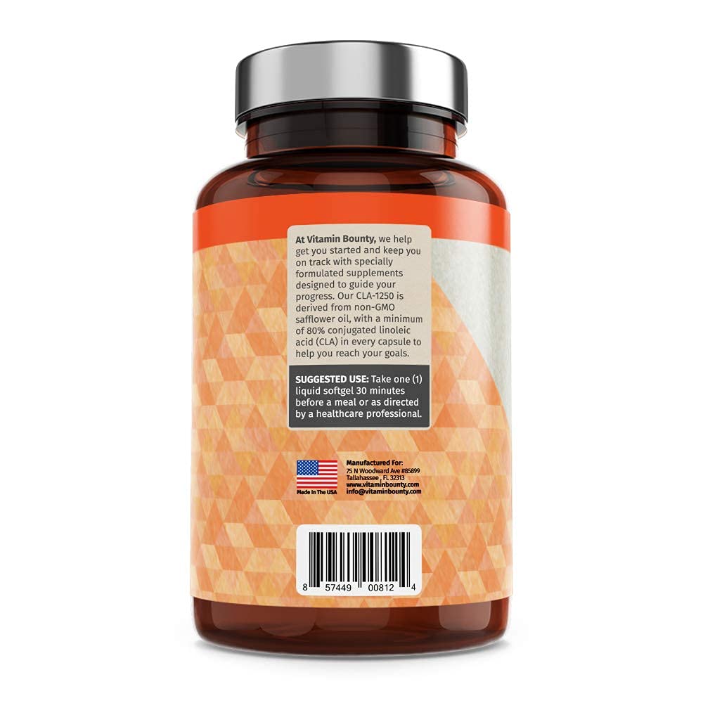 Vitamin Bounty CLA 1250mg - Conjugated Linoleic Acid, CLA for Women and Men, CLA Pills Vitamin Bounty
