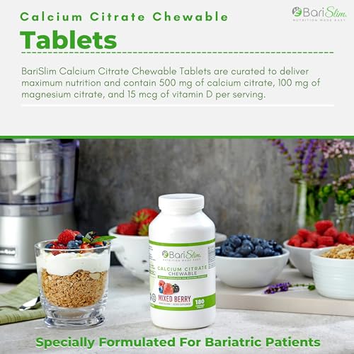 BariSlim Bariatric Calcium Citrate with Magnesium and Vitamin D Tabs - 500 mg of Calcium BariSlim