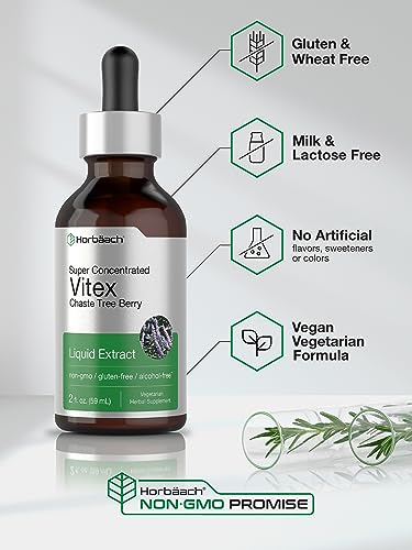 Vitex Berry Chasteberry Extract | 2 fl oz | Super Concentrated | Alcohol Free Chaste Tree Horbäach