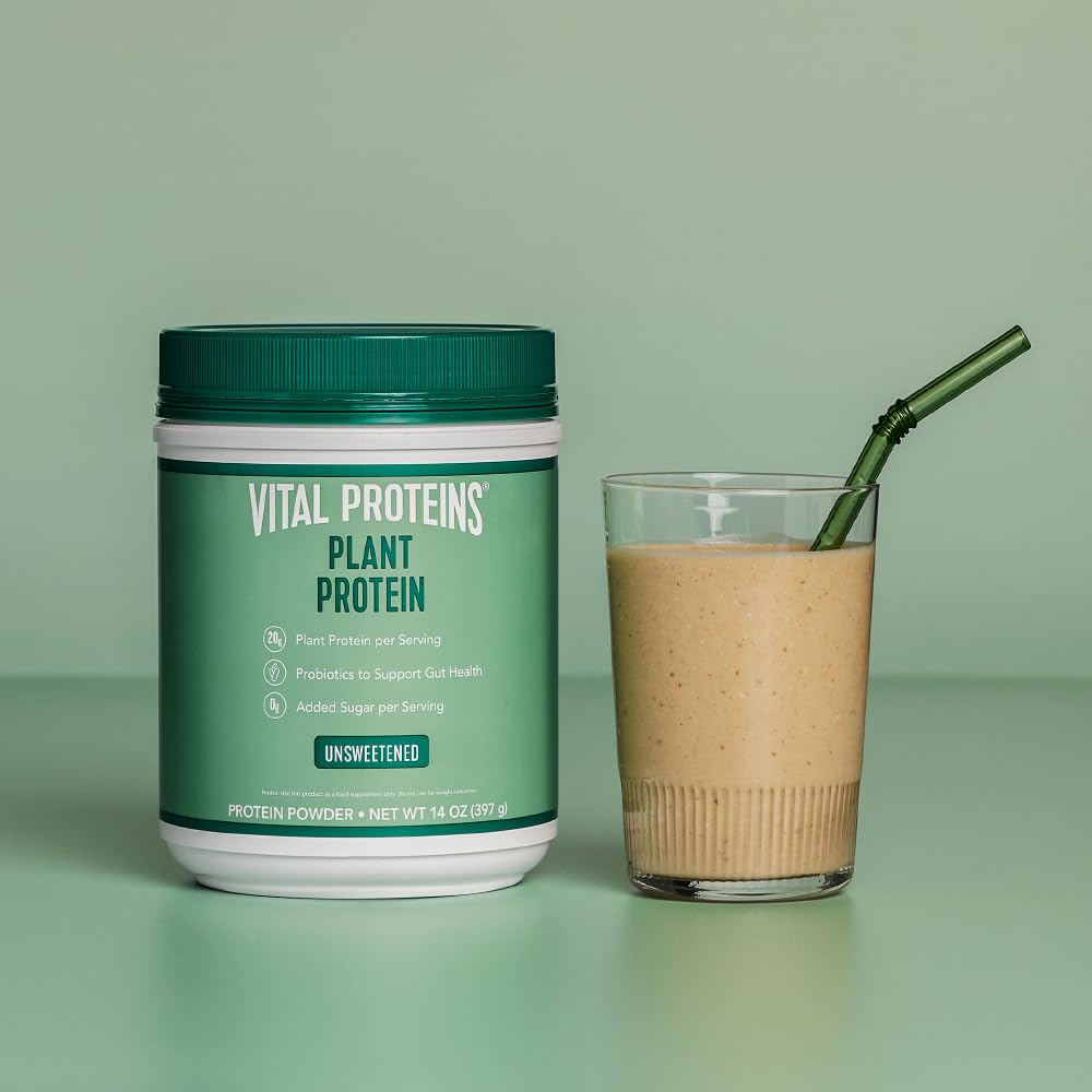 Vital Proteins Collagen Peptides Powder, 9.33 oz Unflavored + 14 oz Unsweetened Plant 