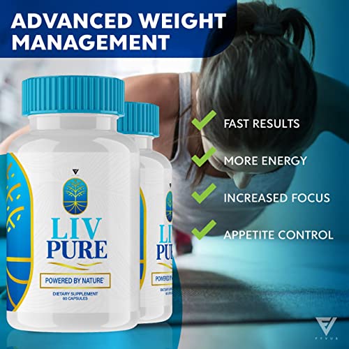 (5 Pack) Liv Pure Pills, Livpure Liver Detox Cleanse Management Capsules Advanced Formula Fyvus