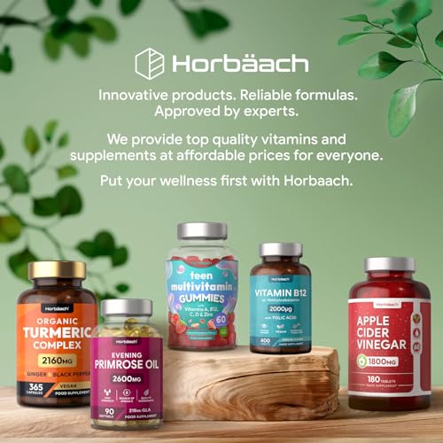 Vitamin B6 and B12 Tablets High Strength | 60 Count | with 100mg of Vitamin B6 Horbäach