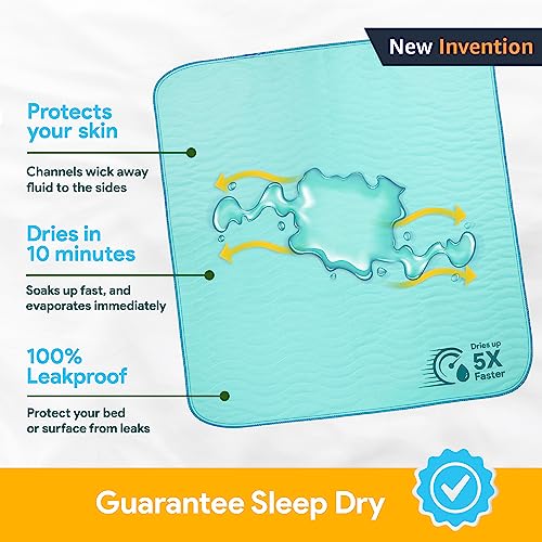 IMPROVIA® Washable Underpads, 34" x 36" (Pack of 4) - Heavy Absorben IMPROVIA