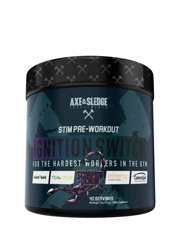 Ignition Switch Pre-Workout with CarnoSyn, TeaCrine, Infinergy, and AgmaMax, Long Lasting