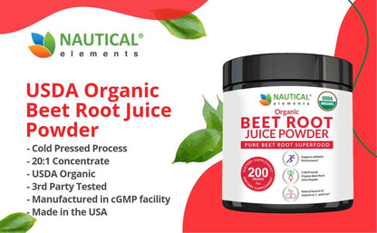 Beet Juice Powder Organic - Cold Pressed - 20:1 Concentrate - Concentrated Beet Root