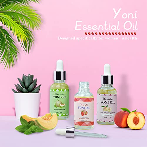 Yoni Oil for Women Set Of 3, 100% Natural Feminine Oil Intimate Deodorant for Women, Eliminates Odor Wovarkie