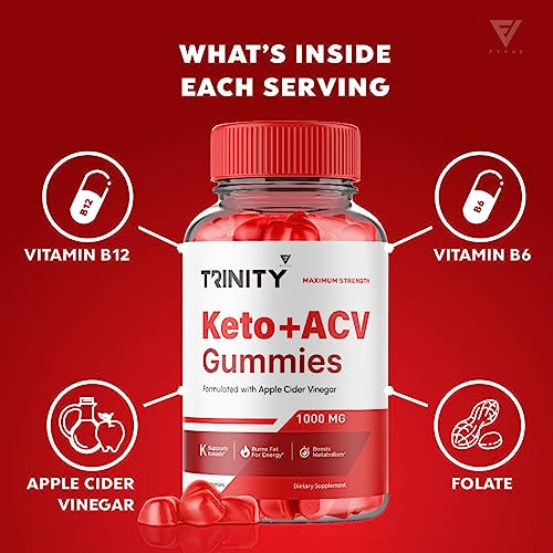 (3 Pack) Trinity Keto, Trinity Keto ACV Gummies - Trinity Keto ACV Gummies Advanced Apple Fyvus