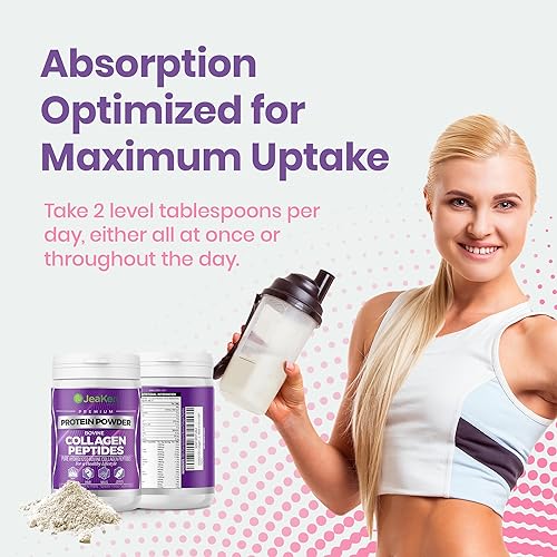 JeaKen - Unflavored Collagen Peptides Powder from Grass-Fed Bovine Sources - Sugar-Free Hydrolyzed Collagen JeaKen