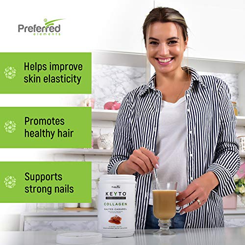 Keto Collagen Protein Powder with MCT Oil – Keto and Paleo Friendly Pure Grass Fed Preferred Elements