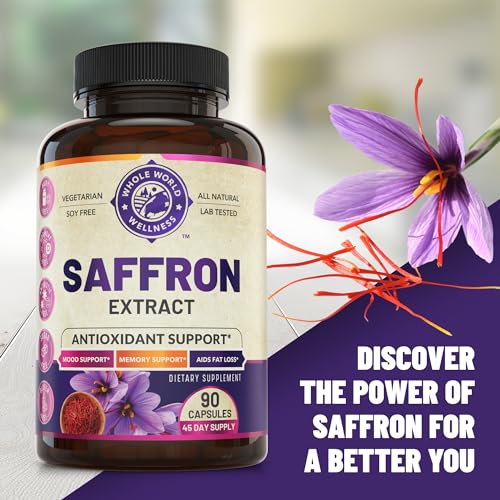 100% Pure Saffron Extract - Metabolism Booster & Natural Appetite Suppressant for Weight Loss WHOLE WORLD WELLNESS