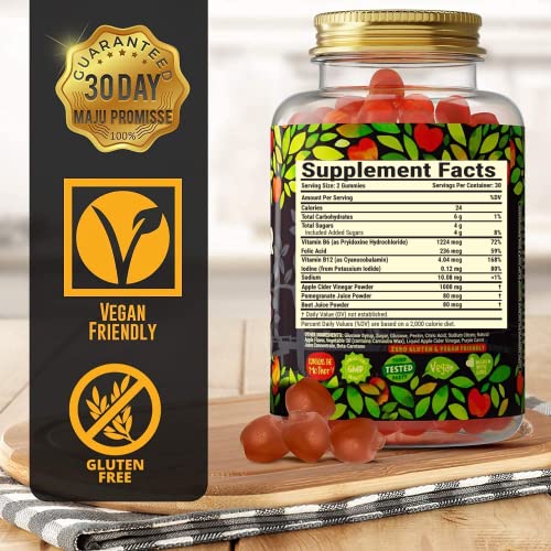 Apple Cider Vinegar Gummies with Mother - Weight Management & Detox - 2X Stronger Maju Superfoods