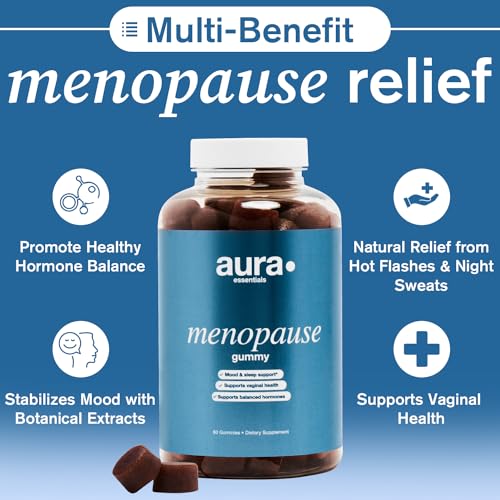 Aura · Essentials Menopause Gummy Supplements with Magnolia Bark Extract for Multi-Benefit Relief Aura · Essentials