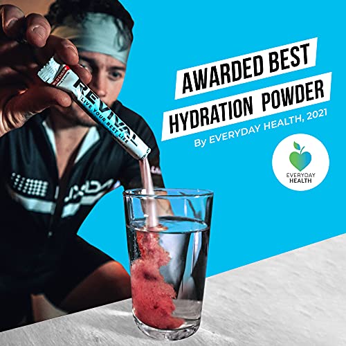 Revival Rapid Rehydration Electrolytes Powder - High Strength Vitamin C, B1, B3, B5, B12