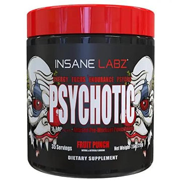 Insane Labz Psychotic, High Stimulant Pre Workout Powder, Extreme Lasting Energy