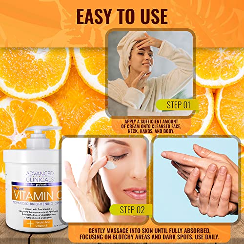 Advanced Clinicals Vitamin C Cream. Advanced Brightening Cream. Anti-aging cream Advanced Clinicals