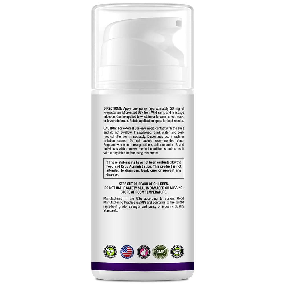 Approved Science Progesterone Cream - Bio-Identical, USP Grade - 20mg Serving - With Hyaluronic Acid Approved Science