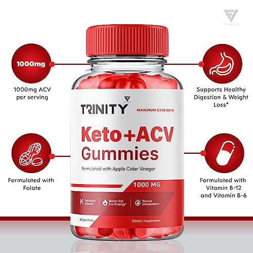 (3 Pack) Trinity Keto, Trinity Keto ACV Gummies - Trinity Keto ACV Gummies Advanced Apple Fyvus
