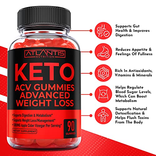 Keto ACV Gummies for Weight Loss - Supports Digestion, Advanced Weight Loss, Detox Atlantis Nutrition