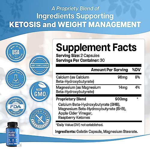 Keto BHB Exogenous Ketones for Men & Women - Keto Supplements for Mental Clarity Nutriana