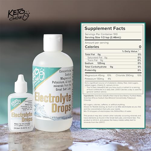 Keto Chow - Electrolyte Hydration Drops - Keto Diets & Intermittent Fasting - Immune Support Keto Chow