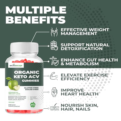 Keto ACV Gummy for Advanced Weight Loss - Gluten Sugar Free Rapid Belly Fat Burner MuseBeam