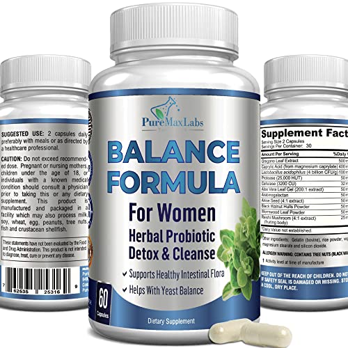 YUMMYVITE Balance Complex for Women - for Vaginal Health, Herbal Detox & Cleanse,