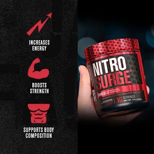 Jacked Factory Nitrosurge Shred Thermogenic Pre-Workout in Fruit Punch & N.O. XT Nitric Oxide Booster for Men & Women