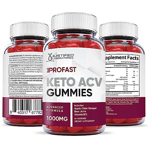 Justified Laboratories ProFast Keto ACV Gummies 1000MG Pro Fast Vegan Non GMO Justified Laboratories