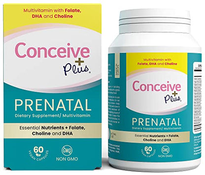 CONCEIVE PLUS Prenatal Vitamins for Women - DHA, Choline + Folate, Healthy Pregnancy