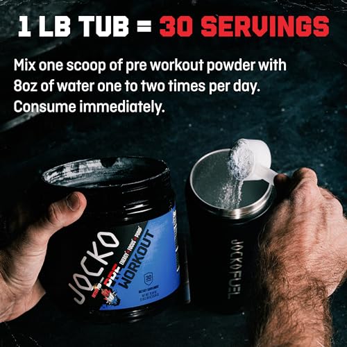 JOCKO FUEL Ultimate Pre Workout Powder - Pre-Workout Energy Powder Drink for Men JOCKO FUEL
