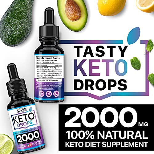 Keto Diet Drops with BHB Exogenous Ketones - Made in USA - Fat Burner & Appetite Suppressant KETO BIOLOGY