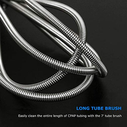 CPAP Tube Cleaning Brush-7 Feet Flexible + 7 Inches Handy Stainless Steel