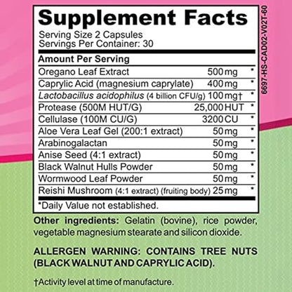 Cyrixs Health Candida Complex | Boost Your Immune System | All Natural Gut Cleanse with Herbs, Antifungals