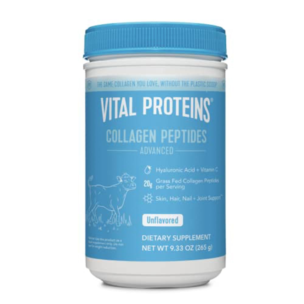 Vital Proteins Collagen Peptides Powder, 9.33 oz Unflavored + 15 oz Vanilla Plant Protein Vital Proteins