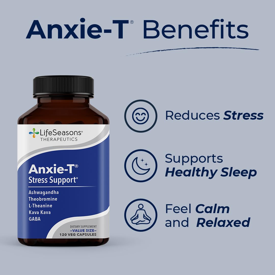 Anxie-T - Stress Relief Supplement - Supports Mood & Mental Focus - Feel Calm LifeSeasons