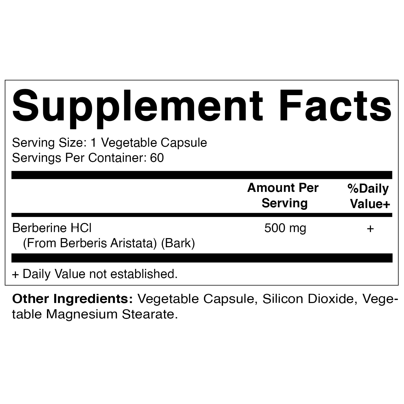Vitamatic Berberine Supplement 500mg - 60 Vegetable Capsules - Made in The USA Vitamatic
