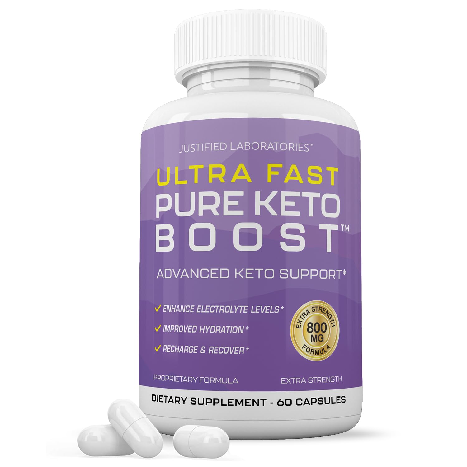 (5 Pack) Ultra Fast Pure Keto Boost Pills 1275MG New & Improved Formula Contains Apple Justified Laboratories