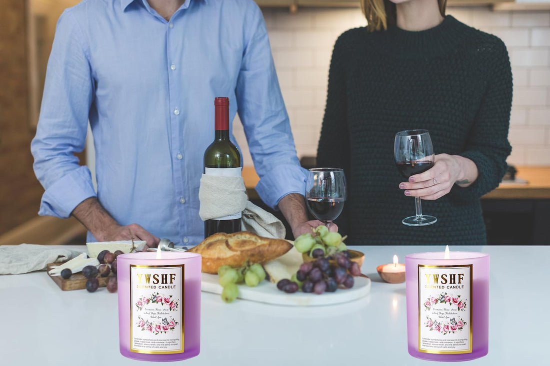 YWSHF Aromatherapy Candles,Scented Candle,Lavender Candle,8.5oz Stree Relief Candles Gift 