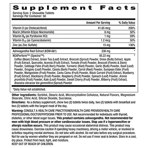 Ageless Male Max Chewable Nitric Oxide Booster Supplement for Men – High Potency