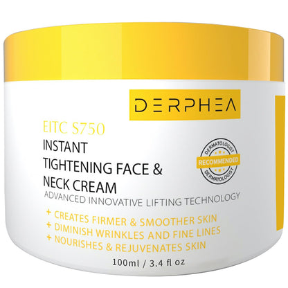 DERPHEA Neck Cream, Face Firming Cream, Face & Neck Cream, Advanced Skin Tightening