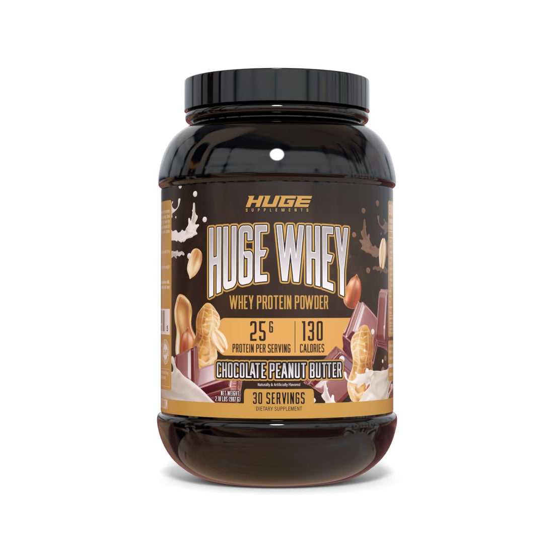 Huge Supplements Whey Protein Concentrate Powder - 25g Protein Per Serving 