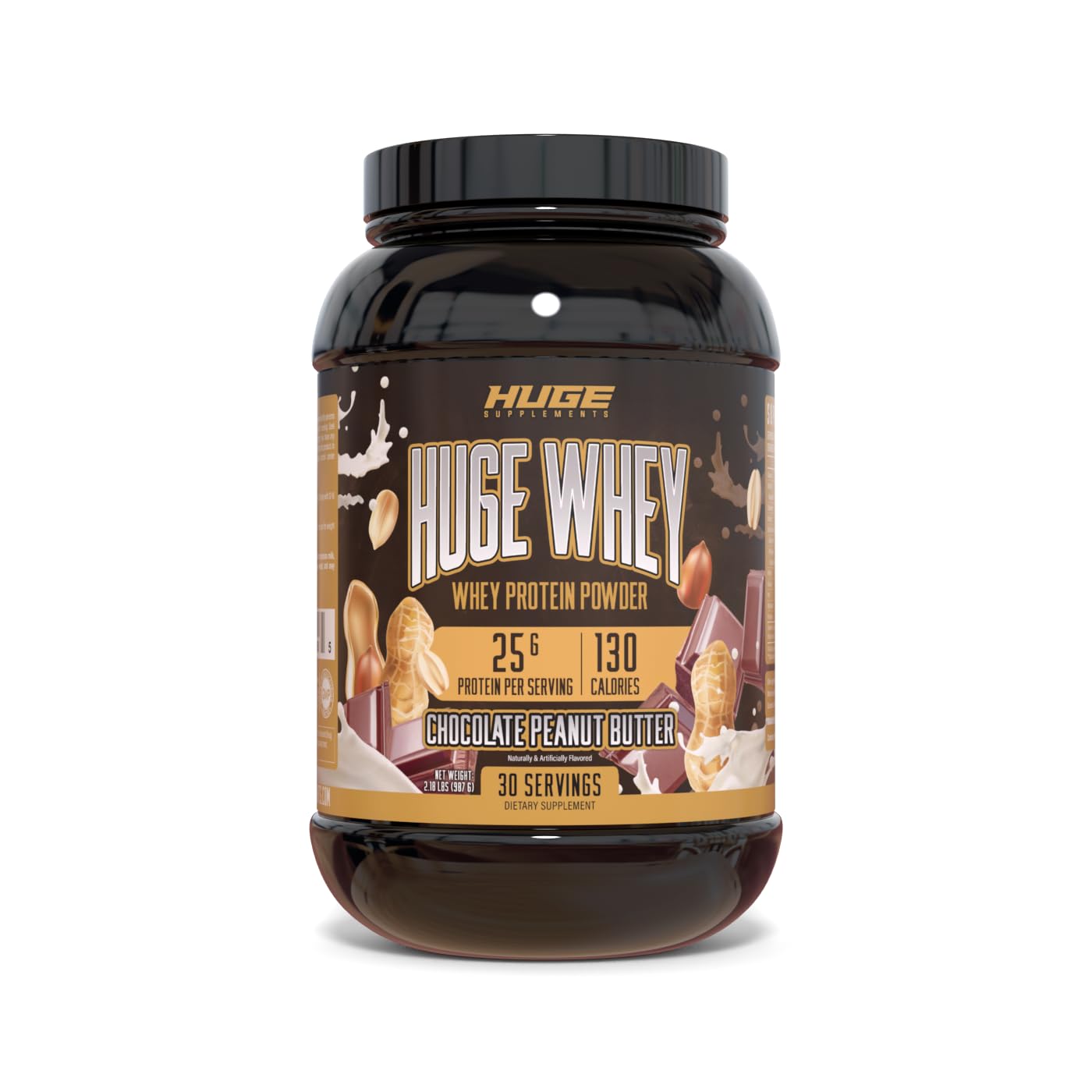 Huge Supplements Whey Protein Concentrate Powder - 25g Protein Per Serving 