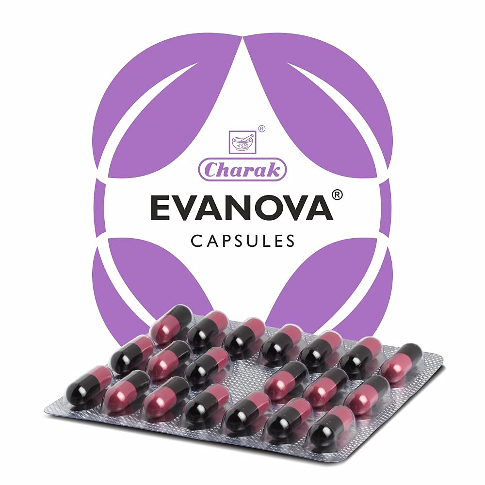 Ifra Charak Pharma Evanova Capsule for relief in menopausal complaints like hot flashes
