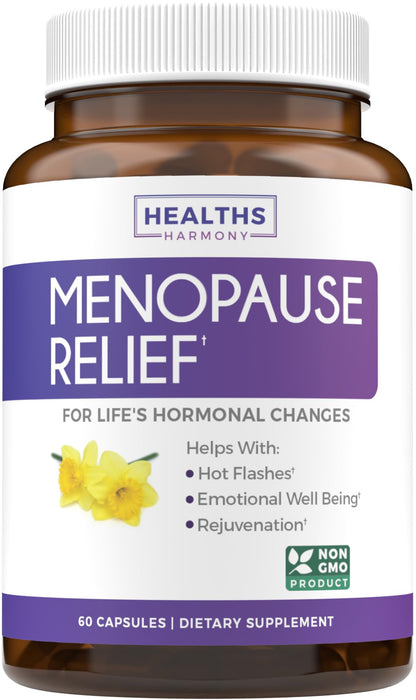 Complete Menopause Relief (Non-GMO) Multi-Symptom Relief From Hot Flashes, Night Sweats, Mood Swings 