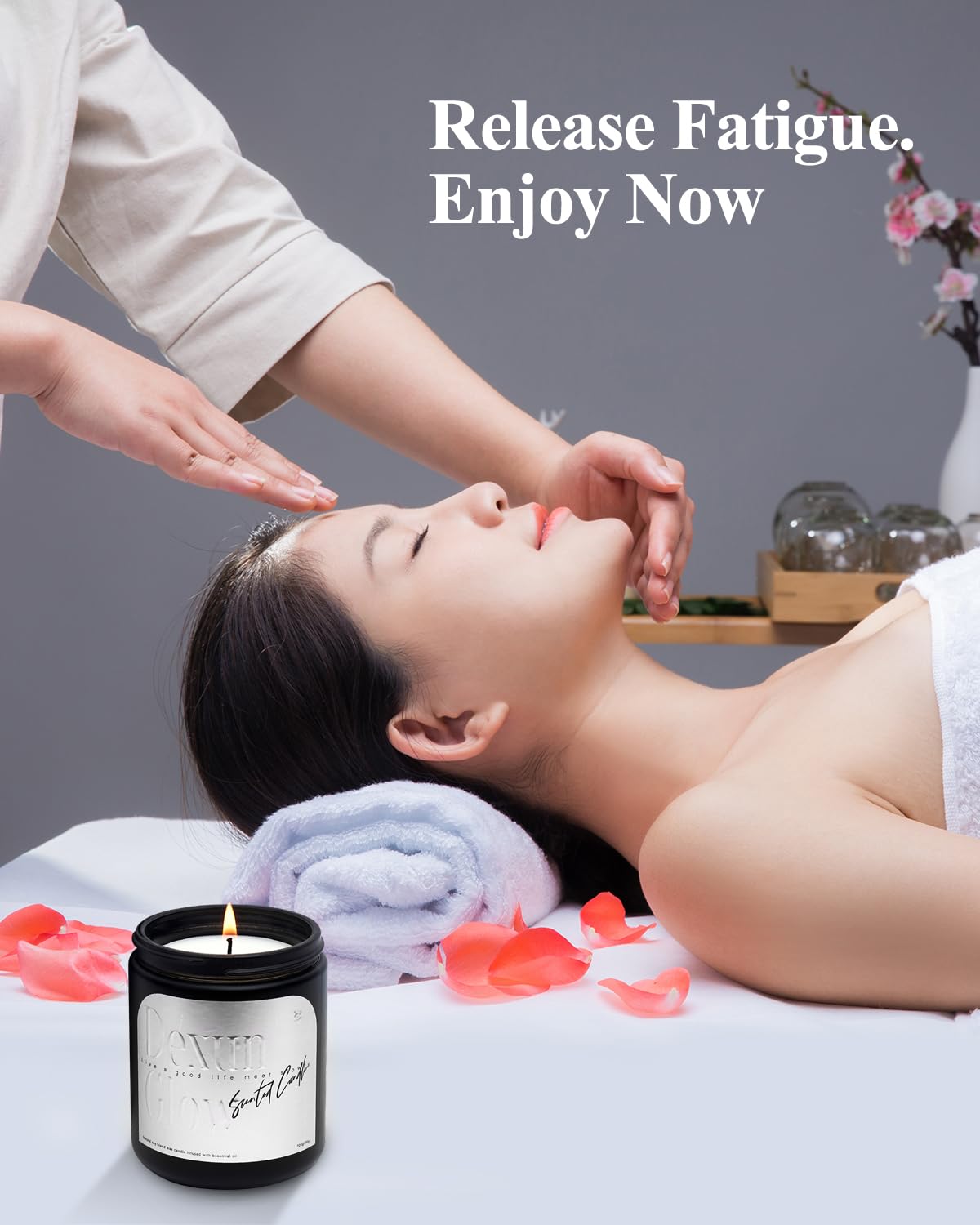 Aromatherapy Candle, Handcrafted with Natural Soy Wax and Essential Oils for Home Scented Appreciation Dexun Glow