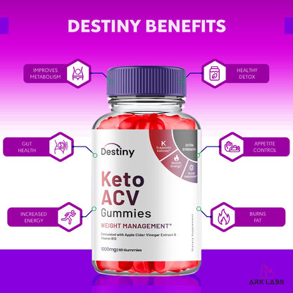 Destiny Keto ACV Gummies, Destiny Keto ACV Gummies Advanced 1000MG - Destiny Keto Ark Labs